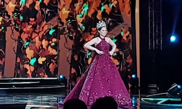 Alyssa Muhlach Alvarez FALLS during Miss World Philippines 2019 beauty pageant