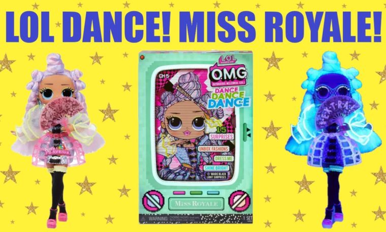 Lol Surprise Omg Dance Miss Royale Fashion Doll 15 Surprises Blind Bags Glow In The Dark Blacklight Own That Crown