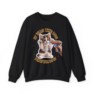 Funny Cat Crewneck Sweatshirt – Perfect for Cat Lovers, Gifts for Friends, Humor Apparel, Cozy Sweater, Pet Lover Sweatshirt