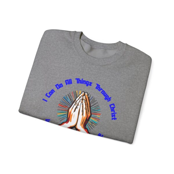 Copy of I Can Do All Things Through Christ Which Strengtheneth Me, Inspirational Crewneck Sweatshirt, Faith-Based Gift, Christian Apparel. - Image 19